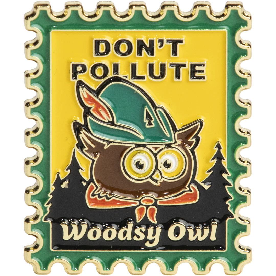 Woodsy Owl Postage Stamp Pin