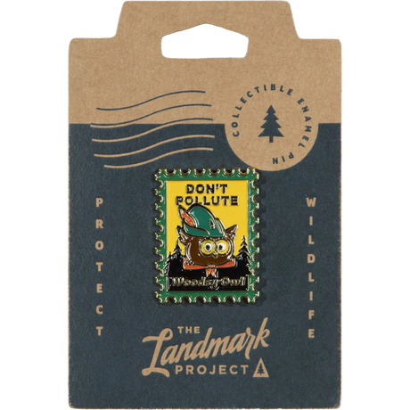 Woodsy Owl Postage Stamp Pin, The Landmark Project