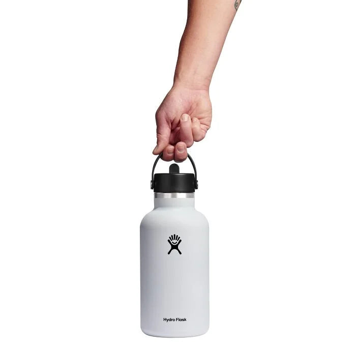 Water Bottle-64 oz. Wide Mouth 2.0 with Flex Straw, Hydro Flask