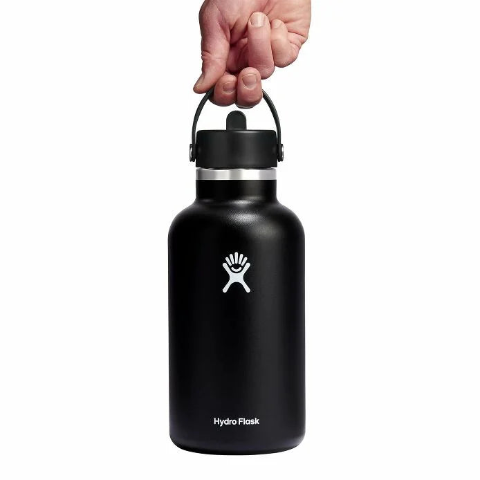 Water Bottle-64 oz. Wide Mouth 2.0 with Flex Straw, Hydro Flask